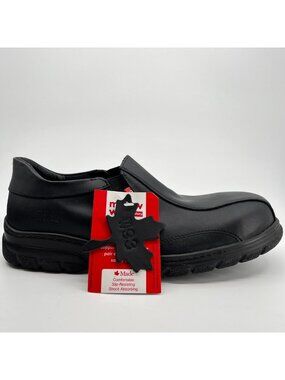 Mellow Walk Quentin Mens Size 9EE Black Leather Composite Toe Safety Work Shoes
